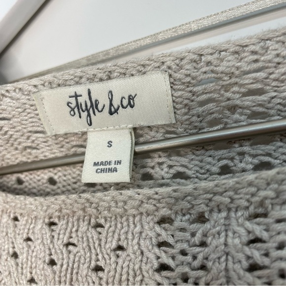 Style & Co Pointelle Sweater Size Small - Picture 3 of 6